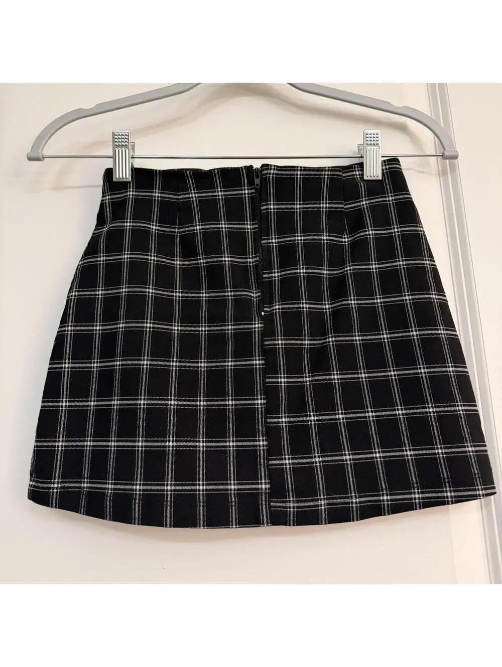 Altar'd State black and white plaid mini skirt